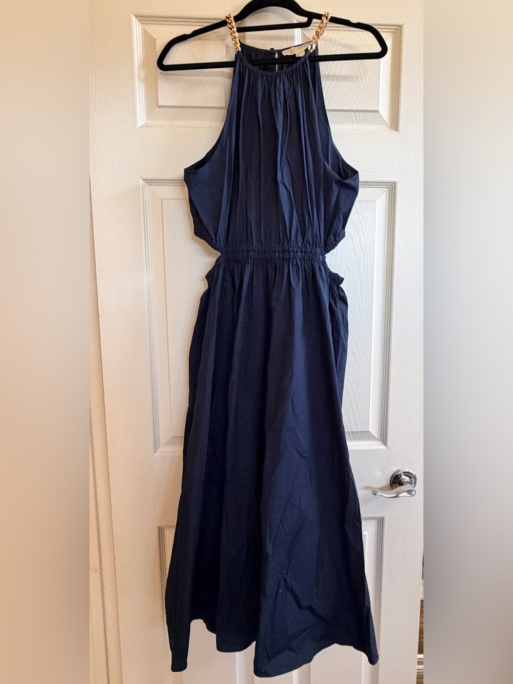 Michael Kors Navy Sleeveless Maxi Dress